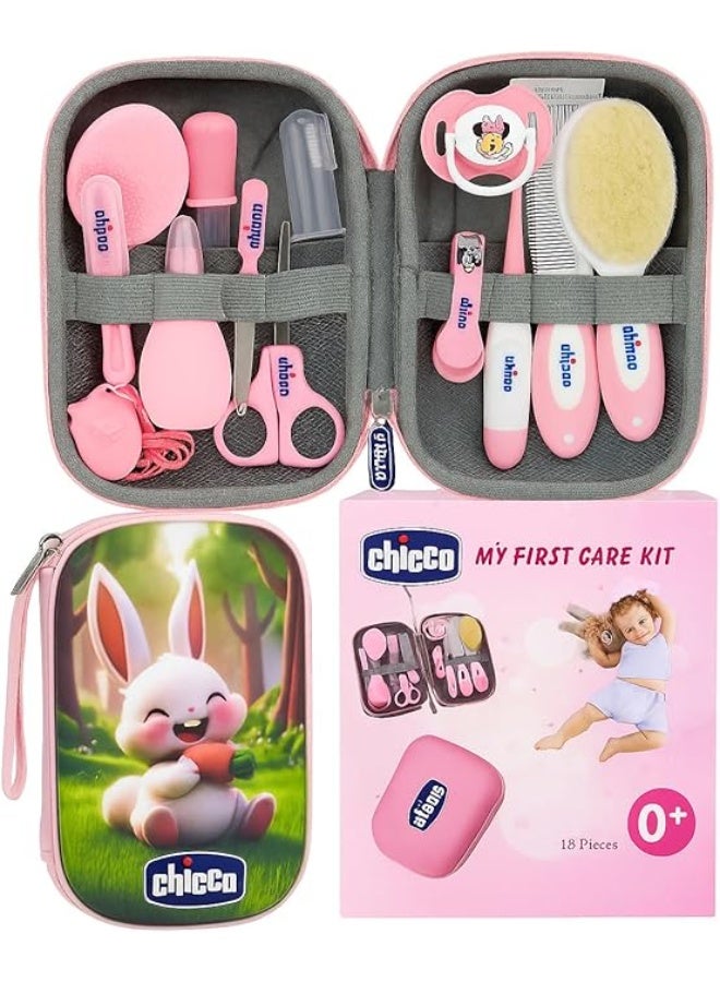 مجموعة العناية بالطفل،مجموعة العناية اليومية الأساسية للأطفال مكونة من 13 قطع مع شنطة تخزين، مجموعة أدوات الأظافر للأطفال حديثي الولادة والعناية الصحية والعناية الشخصية